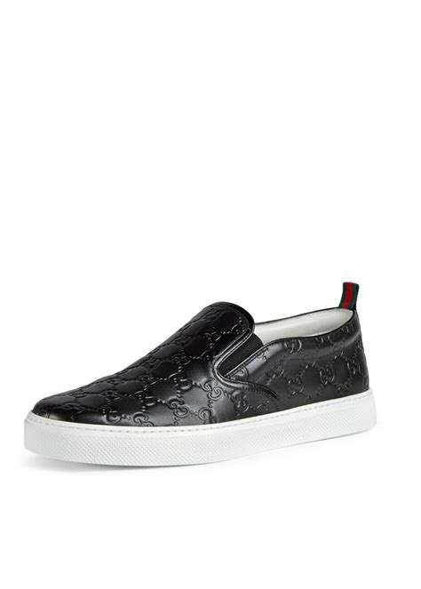 gucci dublin signature leather slip-on sneaker|Gucci Men's Dublin Sneakers .